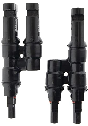 SeKi Y-Stecker 2-fach Y Verbinder / Verteiler / Abzweigbuchsen zur Parallelschaltung von Solarmodulen; SET bestehend aus MMF + FFM; Solar Panel Parallel-Adapter - PV Stecker geeignet für Inselanlagen