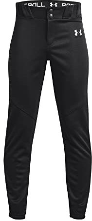 Under Armour Jungen Utility Baseball Pant Closed Hose, (001) Schwarz/Weiß, Mittel