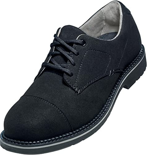 Uvex 1 Business Halbschuhe, Sicherheitsschuhe mit Stahlkappe, robuster und atmungsaktiver Arbeitsschuhe S3 SRC, Unisex, Schwarz, Größe 44