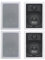 Herdio 5,25 Pouces Bluetooth 2 Voies en Haut-parleurs muraux Parfait pour Montage Mural et Plafond intérieur/extérieur,Compatible avec Bluetooth (2 Paires, Grille à Peindre)