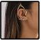 Carufin Gothic Hollow Out Katzenohr Kontur Elf Ohrclip Retro Ohrringe Cosplay Ohrwickel Ohren Clips Schmuck für Teen Frauen (Gold)