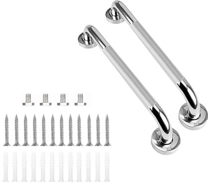 supregear Haltegriffe für Badewannen und Duschen (2er-Pack), Rutschfeste Badezimmer-Griffe, Duschgriff aus Edelstahl 304, Toiletten-Handicap-Senioren-Hilfsgriff für mehr Sicherheit im Bad, 30 cm