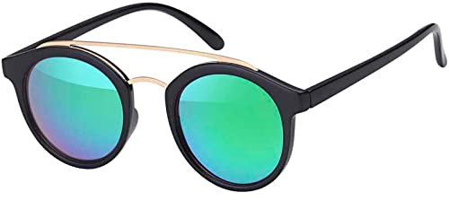 BEZLIT Damen Deppelsteg Designer Sonnenbrille Grün Schwarz
