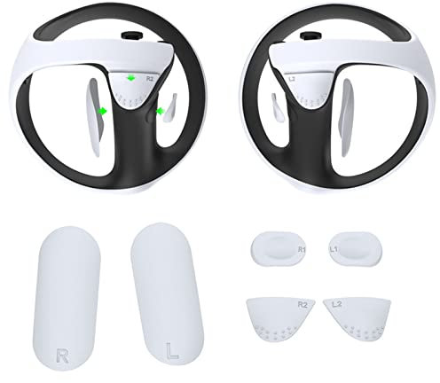NUCNOK Silikonpad für PS VR2 Controller, Anti-Rutsch-Pads kompatibel mit Playstation VR2, Ersatz Schweißfeste Trigger Extender Pad für Playstation VR2 Sense Controller,Zubehör für PS VR 2