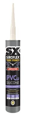 SX Cream PVCu Silicone 300ml - Neutral Curing - Window and Door Frame Sealant - Indoor and Outdoor - UV, Water and Moisture Resistant