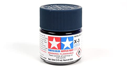 TAMIYA TAM81503 Lot de 3 mini peintures acryliques pour plastique Bleu roi