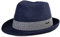 Comhats Chapeau de paille Panama Chapeau de soleil Fedora fait main pour homme, 16010_Noir Bleu, XXL
