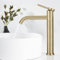 SHANFO Rubinetto Bagno Lavabo girevole a 360°, Rubinetti Bagno Oro Spazzolato, Miscelatore Lavabo Bagno Alto, Monocomando Fredda e Calda Regolabile, 5M4OK-T