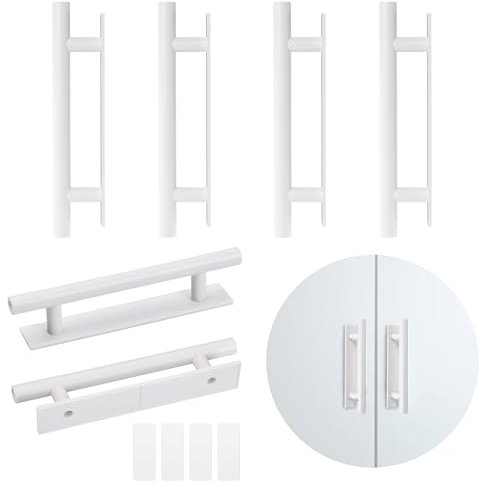 LIANGQI 6 Piezas Tiradores Autoadhesivos para Muebles Plástico Blanco Tiradores autoadhesivos para Armarios Tiradores Autoadhesivos para Muebles de Cocina para Cajones de Cocina Home Décor (Blanco)