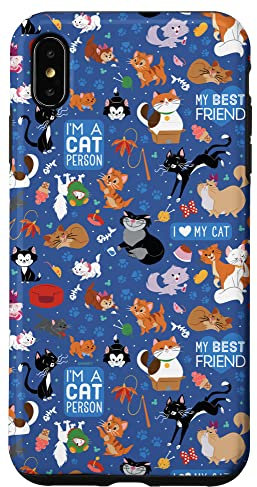 Disney Cats I Love My Cat Blue Case for iPhone XS Max