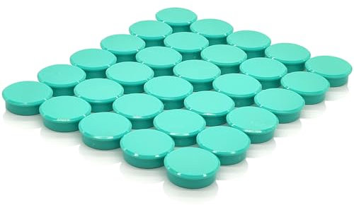 ZDZBLX Fridge Magnets, 30pcs Strong Refrigerator Magnets for Whiteboard, Heavy Duty Cute Mini Round Locker Magnets for Fridge, Map, Office, Classroom (Green)