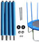Monozoz Trampolin Netzstangen Komplett Set 4 Stück, Ersatzstangen Für Trampolinnetze,Robuste Trampolinstangen Aus Schaumstoff, Gehäuse Gerades Rohr, Stahlstangen Mit Schrauben, Trampolin Ersatzteile, MLPE581R637NVGM27J