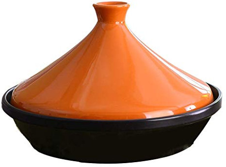 Pentola per tagine marocchina Ciotola piccola per tagine Casseruola rotonda in ceramica Pentola in terracotta con coperchio Pentola calda resistente al calore Pentola in terracotta Pentole multifunzio