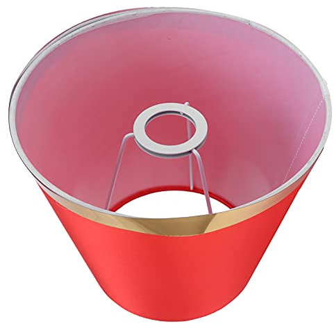 Lampenschirm, Stofflampenschirm 6,3 Zoll X 8,0 Zoll X 10,0 Zoll, Europäischer Stil, Moderner Lampenschirm für E27-Tischlampe und Stehlampe, Lampenschirm, Lampenschirme (PX134 rot)