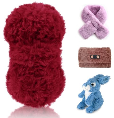 LEREATI Plüschwolle 100g Fransengarn Weiche Flauschige Wolle Dicke Plush Yarn Fluffy Yarn Fransenwolle zum Häkeln & Stricken Tasche, Hüte, Decken, Pelziges Objekt (Weinrot)