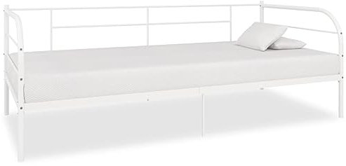 Willood Tagesbett-Rahmen Weiß Metall 90×200 cm