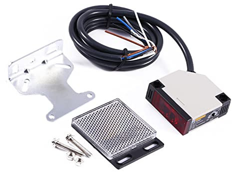 Lichtschranke Spiegelnder Lichtschranke, Lichtschranke Schalter E3Jk R4M1 Schalter AC 90-250V 3A Lichtschranke Sensorschalter