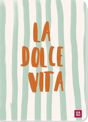 Notizheft Sonne Dolce Vita: Notizbuch im DIN A6-Format mit 48 Seiten, Punkteraster und einem flexiblen Einband mit edlem Strukturfinish sowie runden Ecken