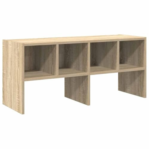vidaXL Schuhregal Stapelbar Sonoma-Eiche 89,5x30x40 cm, Schuhaufbewahrung, Schuhorganizer, Schuhständer, Schuhschrank, Schuhablage, Flurregal