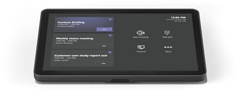 Logitech Tap 939-001950 - Controller touch per sala riunioni da 10,1 con kit Cat5e, 1280 x 800, oleorepellente e antiriflesso, montaggio VESA FDMI, HDMI, sensore di movimento, altoparlante a
