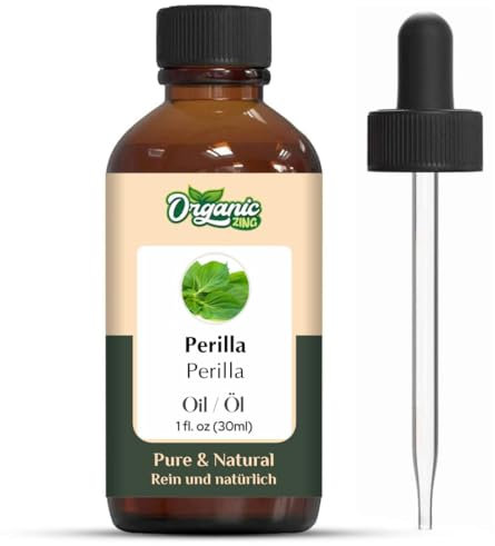 Organic Zing Perilla (Perilla Frutescens) Oil | Pure & Natural Carrier Oil for Aroma, Diffuser & Skincare – 30ml/1.01fl oz