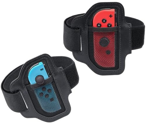 CUEMOON 2-teiliges Beingurt-Set, kompatibel mit Nintendo Game Sport Soccer/Ring Adventure Edition, verstellbares, elastisches, atmungsaktives Beingurtband, kompatibel, für Erwachsene