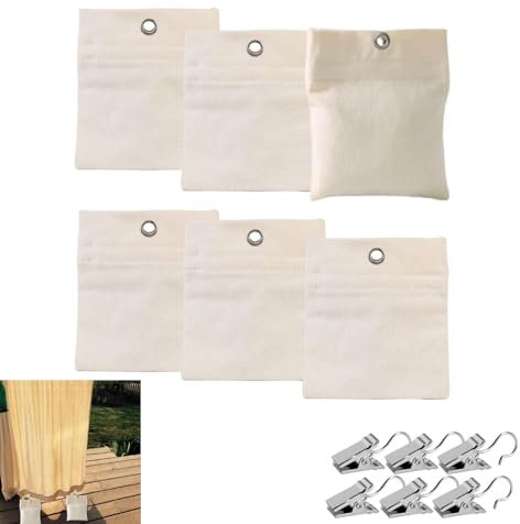 Lyivisk 6er Set Vorhanggewichte Outdoor – Wetterfeste Sandsäcke für Vorhänge, Pavillons, Zelte & Tischdecken – Praktische Gardinenbeschwerer für Garten, Terrasse & Cabana