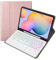 TSATAULE Custodia con Tastiera per Samsung Galaxy Tab S6 Lite 10.4 inch 2024 2022 2020, Tastiera Wireless Staccabile Retroilluminata con Touchpad,Rose Gold