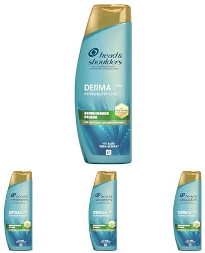 head & shoulders DermaXPro Beruhigende Pflege Anti-Schuppen-Shampoo 400ml mit Aloe Vera-Extrakt und Ceramide-Komplex; Hilft, Trockene, Juckende Kopfhaut zu Beruhigen und die Hautbarriere zu Stärken