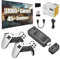 X9 Pro Retro Game Stick 4K with 2 x 2.4G Rechargeable Wireless Controllers, Preloaded Game Console 37000+ Classic Games 45+ Simulators, Plug and Play Retro TV Games (64G)