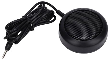 Yanmis Externer Lautsprecher für Autoradio, 3,5-mm-Stecker, 1 W, CB-Radio-Lautsprecher mit Klebesockel, für Mobile Transceiver und Andere Autoradios, 7 X 7 X 2,2 cm/2,76 X 2,76 X 0,87