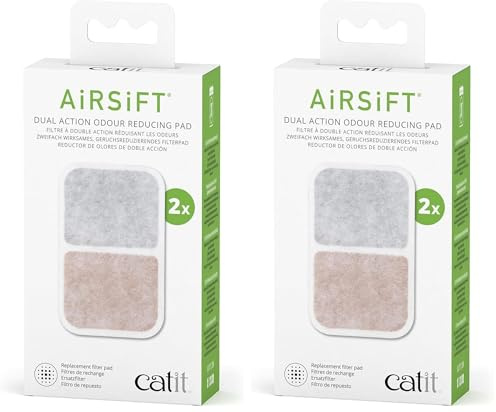 Catit AiRSiFT Dual Action Pad, Geruchspad Katzentoiletten, 2er-Pack (Packung mit 2)