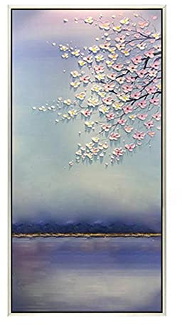 Pintura al óleo abstracta para pared, gran cuchillo pintado a mano sobre lienzo para decoración del hogar, oficina, sala de estar