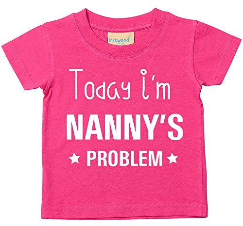 60 Second Makeover Limited Today I'm Nanny's Problem Tshirt Nanny Gifts Granddaughter Gifts Grand Daughter Grandaughter Grandson Presents Granson Grand Son Mothers Day Nannies Present Pink 6-12 Months