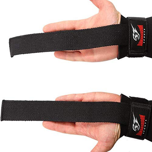 Zughilfen Krafttraining - Lifting Straps Wrist Wraps mit Neopren Gepolstertes Handgelenk für Bodybuilding Gewichtheben, Deadlift, Gym Zubehör, Kreuzheben Gurte