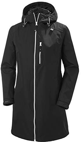 Helly Hansen Donna Giacca Lunga Impermeabile Belfast, M, Nero
