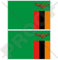 SAMBIA Sambische Flagge, Fahne, Südliches Afrika Afrikanisch 75mm Auto & Motorrad Aufkleber, x2 Vinyl Stickers