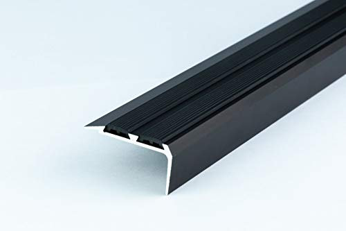 Aluminium Anti Non Slip Stair Edge Nosing -Trim- 900x35x20Mm Cezar (Dark Brown)