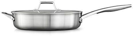 Calphalon 2029634 Sauteuse avec Couvercle Acier Inoxydable Argent