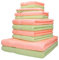 Betz 12-TLG. Handtuch-Set Palermo 100% Baumwolle 2 Liegetücher 4 Handtücher 2 Gästetücher 2 Seiftücher 2 Waschhandschuhe Farbe apricot und grün