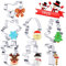 faburo 7PCS Formine per Biscotti Natale, 3D Formine Biscotti in Acciaio Inox, Formine per Pasticcini - Renna, Albero di Natale, Babbo Natale, Fiocco di Neve, Candy Cane, Papillon, Pupazzo di Neve