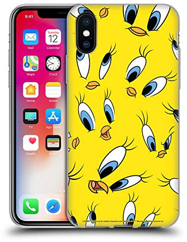 Head Case Designs Licenciado Oficialmente Looney Tunes Piedad Patrones Carcasa de Gel de Silicona Compatible con Apple iPhone X/iPhone XS