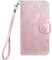 Aisenth for iPhone 7 Plus/8 Plus Flip Case, The Tree of Life Embossed PU Leather Wallet Phone Folio Case Magnetic shockproof Protective Cover with Stand, Card Slots + 1 pcs Wrist Strap (Pink)