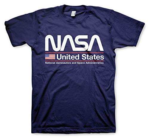 Nasa Officially Licensed United States Mens T-Shirt (Navy), Large