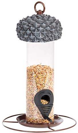 MAISONICA Hanging Acorn Bird Silo Seed Feeder 27cm