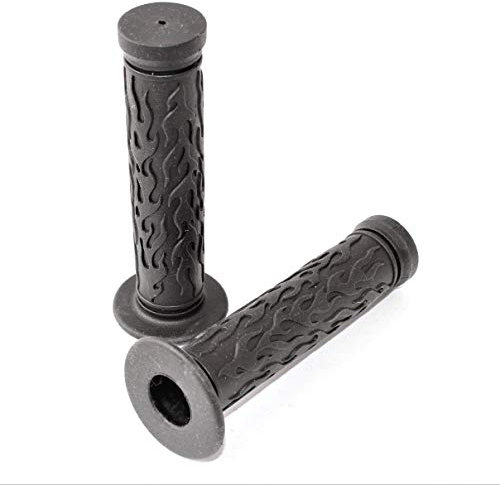KHE Velo Handlz BMX Griffe 140mm mit Flange schwarz Flammen Design MTB Scooter