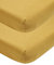 Meyco Baby Uni Spannbettlaken 2er Pack für die Babywiege (Bettlaken mit weicher Jersey-Qualität, aus 100% Baumwolle, perfekte Passform durch Rundum-Gummizug, Maße: 40 x 80 / 90cm), Honig Gold