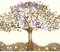 decomonkey Fototapete Abstrakt Baum 450x315 cm XL Tapete Fototapeten Vlies Tapeten Vliestapete Wandtapete moderne Wandbild Wand Schlafzimmer Wohnzimmer Ornament Gustav Klimt Diamanten