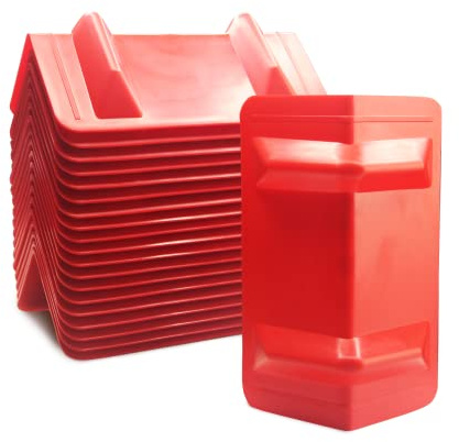 ENJ 20 Pack Flatbed Edge Protectors for Cargo Loads Corner Protectors Flatbed Used Together with Webbing to Protect Cargo, Red