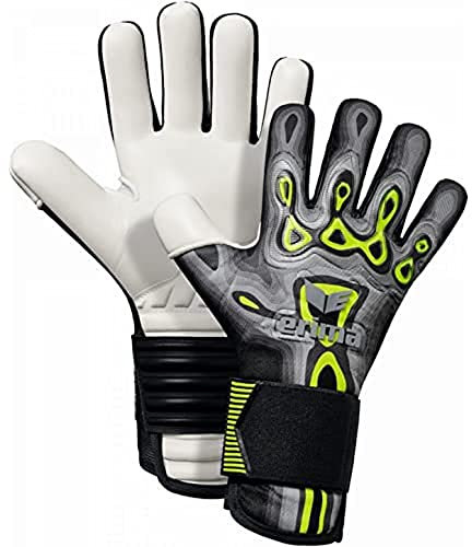Erima Unisex Erwachsene Flex-Ray Match Torwarthandschuh, schwarz/Lime, 11,5